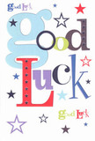 Encouragement leaps from every inch of this cheerful good luck card, crafted with the same joyful energy you'd find in a Kings Langley florist's bright shop window. The greeting itself is woven from oversized letters in pastel blue, deep garnet red, soft moss green, and luminous purple-tones found throughout the parks and gardens surrounding the River Gade. Whimsical stars, ranging from bold navy to gentle lilac and lemon-lime, scatter across the crisp white background, mirroring the starlit evenings one might experience on Green Lane. The card's surface feels inviting and smooth, much like freshly pressed petals-an unspoken quality that makes holding it all the more special. Each font and colour seems expertly selected, just as a florist chooses each stem for its emotional resonance. Ready to celebrate life's turning points-be it a new job in the village or a fresh start after the Kings Langley Carnival-this card pulses with optimism, rooted in the belief and camaraderie that define the local community. It's a gentle, heartfelt token, as vibrant and supportive as the bouquets carefully arranged in the heart of Kings Langley.